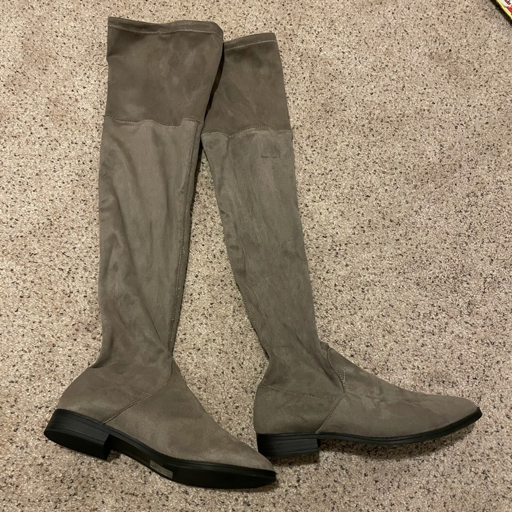 Express knee high suede boots